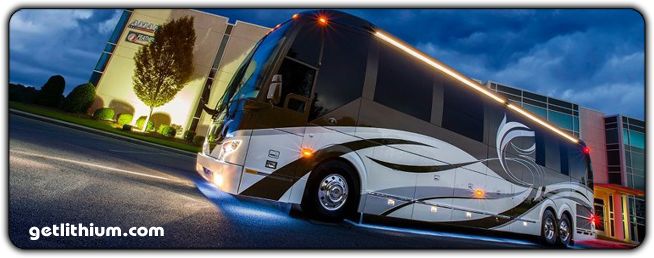 Lithium ion batteries for trucks, buses and recreational vehicles