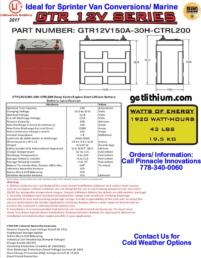 deep cycle and engine starting lithium-ion battery: light weight, super safe, powerful and compact lithium ion battery