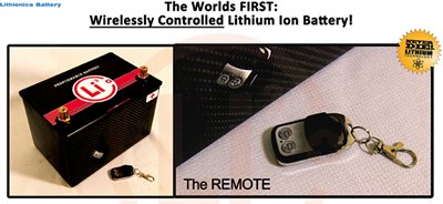 Our batteries can be equipped with a wireless remote transmitter...
