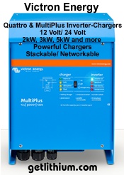 Victron Energy Multiplus and Quattro high power inverter-chargers for recreational vehicles, yachts, sailboats, clean energy systems and solar power systems