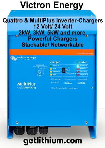 Victron Multiplus and Quattro inverter-chargers for RV and marine electrical installations