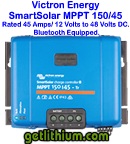 Victron Energy SmartSolar MPPT 150/45 high efficiency 12 Volt to 48 Volt Bluetooth APP enabled solar charge controller for recreational vehicles, yachts, sailboats, clean energy systems and solar power systems