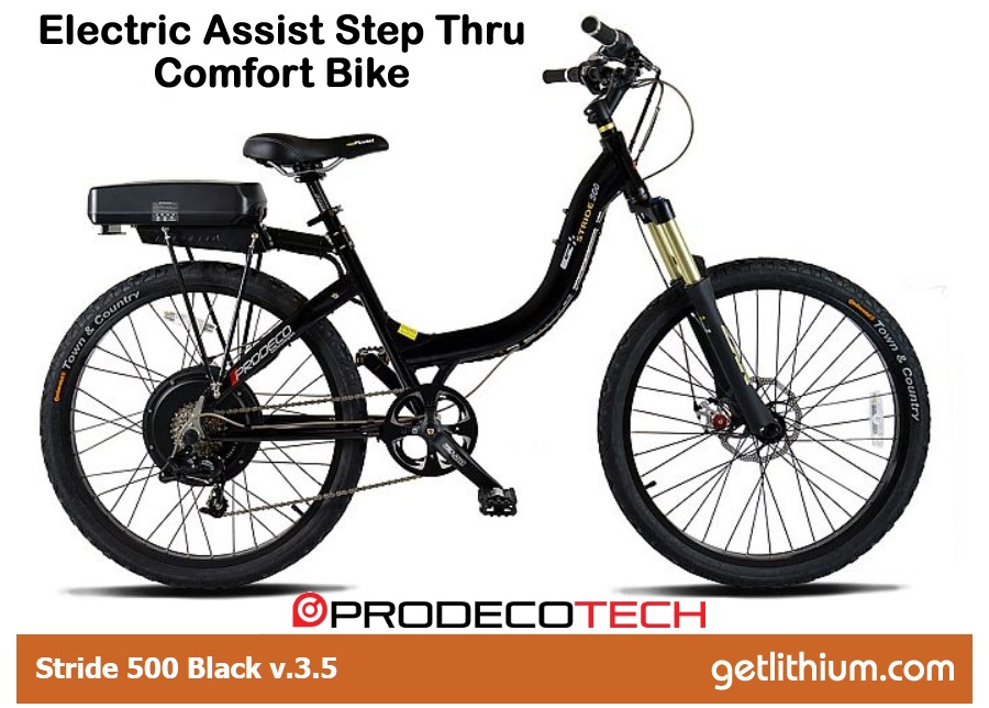 stride 500 black electric bike