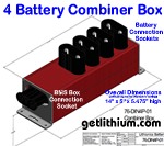 Click on the image for a larger image of the Lithionics 4 Lithium-ion Battery Combiner Box