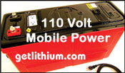 12Volt DC lithium ion batteries with 120 Volt AC output 
