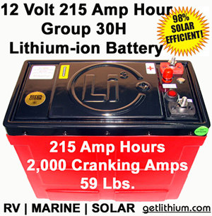 One of our large scale, heavy duty 12 Volt lithium ion batteries