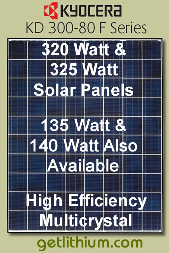 135 Watt to 325 Watt Solar Panels for Off-Grid Solar Power Systems