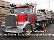 Click here for details on our lithium ion batteries for Commercial Trucks, Truck Fleets and more...