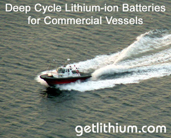 Lithium ion batteries for sailboats and yachts