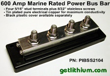 Blue Sea copper bus bar - rated 600 Amps