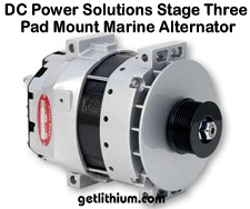 DC Power Solutions high output alternator for marine engines - click for larger image