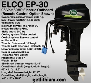 Elco EP30 electric outboard motor