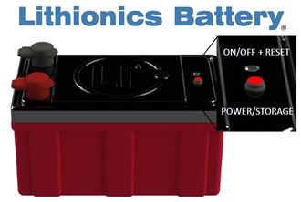 Lithionics batteries have a robust BMS system  as well as a simple and easy to use master on/ off/ reset button switch