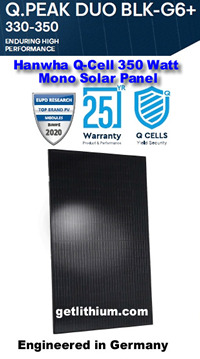 Q.Peak Duo high efficiency rigid solar panels with 330 to 500 Watts of solar charging output