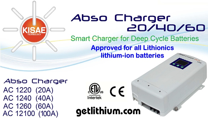 Kisae Abso 12 Volt lithium-ion smart battery chargers