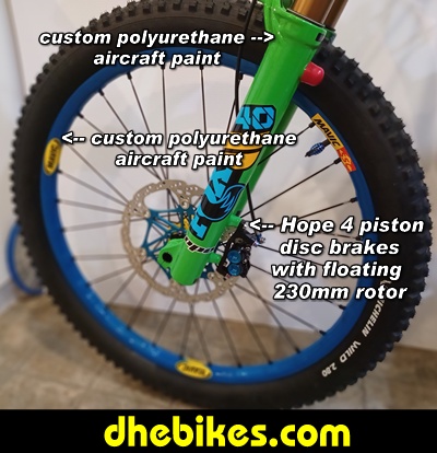 I offer custom machining of electric downhill mountain bike parts as well as custom paint jobs on frames, forks and wheels as well as custom decals and graphics