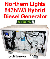 Northern Lights 843NW3 12 kilowatt diesel hybrid electric generator - click for a larger image...