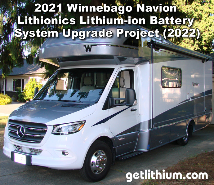 2021 Winnebago Navion RV on Mercedes Benz Sprinter Chassis Lithionics lithium-ion installation project with Pinnacle Innovations