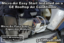 We also installed a Micro-Air soft start module for the air conditioner on the roof