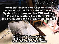Custom aluminum battery box for the Lithionics lithium-ion battery