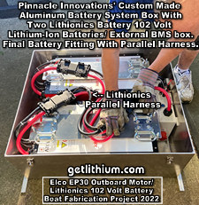 Custom aluminum battery box for the Lithionics lithium-ion battery