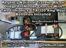 Dodge Promaster RV Lithionics Battery lithium-ion battery installation project photo - job completion photo