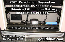 2021 Coachmen Beyond on a Ford Transit Chassis RV Lithionics Battery lithium-ion battery installation project photo - measuring for the new battery box size