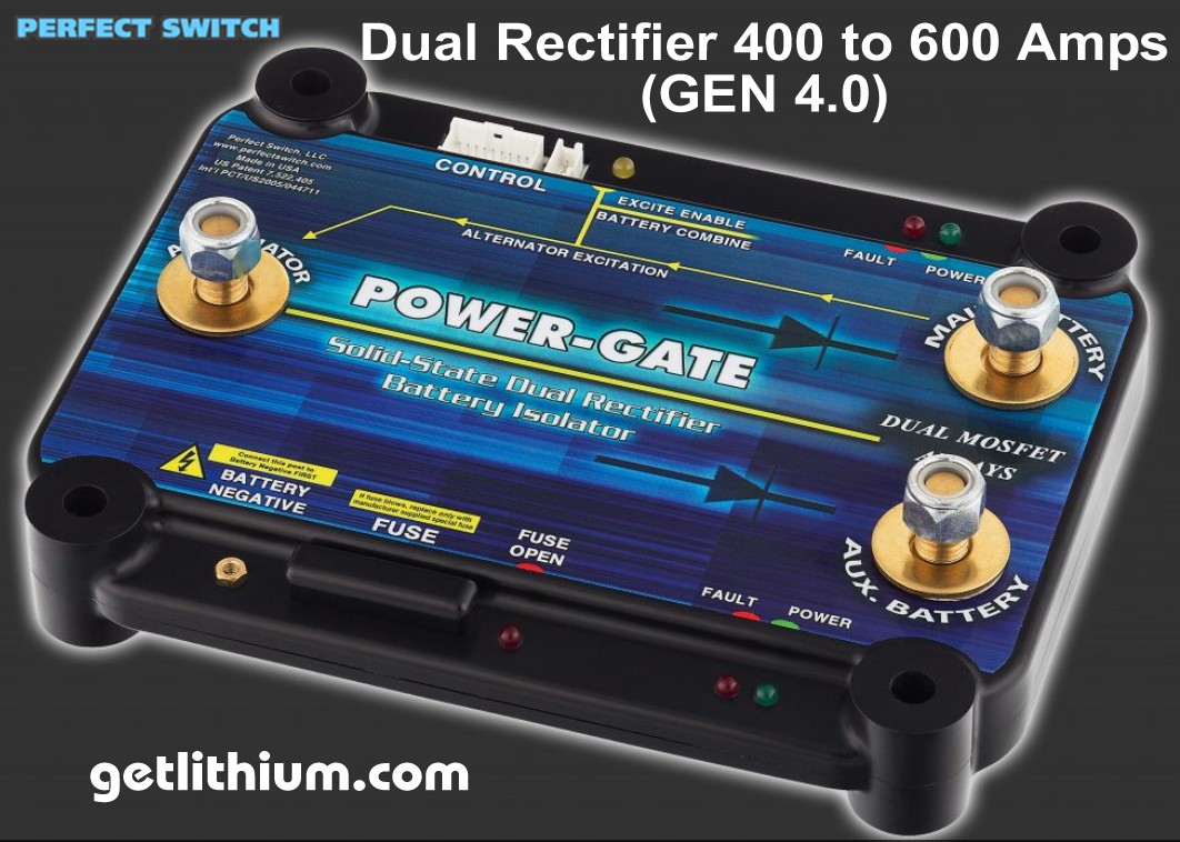 Perfect Switch Power-Gate Solid State Mosfet Battery Isolator Dual  Rectifiers - 400 to 600 Amps (Gen 4.1): powerful and efficient battery  isolation hardware, relays & breakers for RV, industry, trucks and marine  applications.