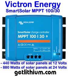 Click on the image for a larger Victron MPPT solar controller image