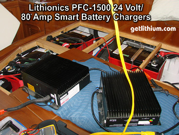 Lithionics Battery high power PFC 1500 24 Volt lithium-ion battery charger with 80 Amps of output