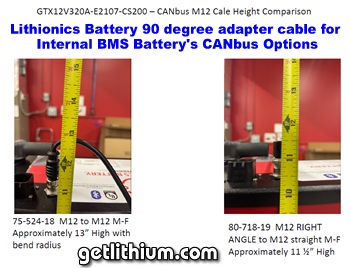 Lithionics Battery special 90 degree CANbus connector cable
