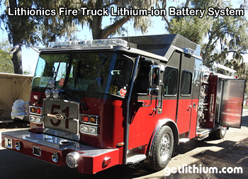 Lithionics Battery high capacity, high performance lithium-ion battery systems for fire trucks, ambulances and emergency services vehicles