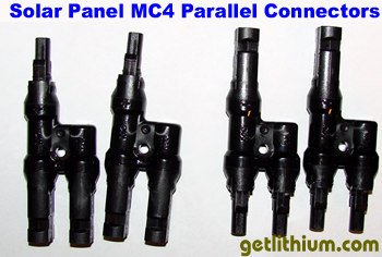Male and female high quality MC4 weatherproof quick cable Y-connectors