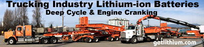 Lithium ion batteries for all makes of semi-tractor trailer rigs, dump trucks, earth moving equipment, waste recyclers and more...
