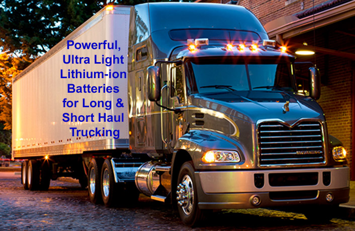 Semi tractor trailer trucks also benefit from our batteries - click here for details...