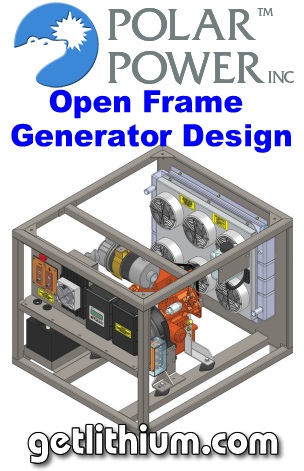 Polar Power open frame land-based generator complete with cooling system