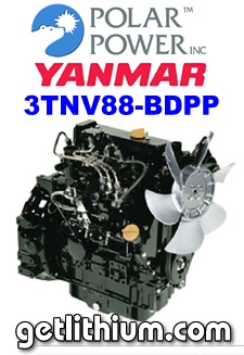 Polar Power open frame land-based generator complete with cooling system - Yanmar 3TNV88-BDPP industrial engine