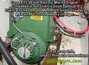 Elco EP12  12 horsepower electric inboard motor installed on a Vancouver based sailboat