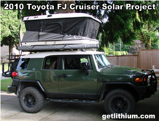 2010 Toyota FJ Cruiser solar panel installation - click for details
