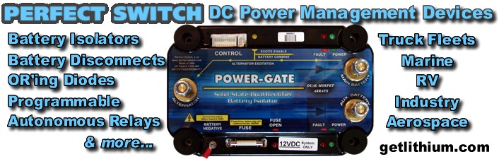 Perfect Switch POWER-GATE 
		Rectifier Relays for DC Power Management
